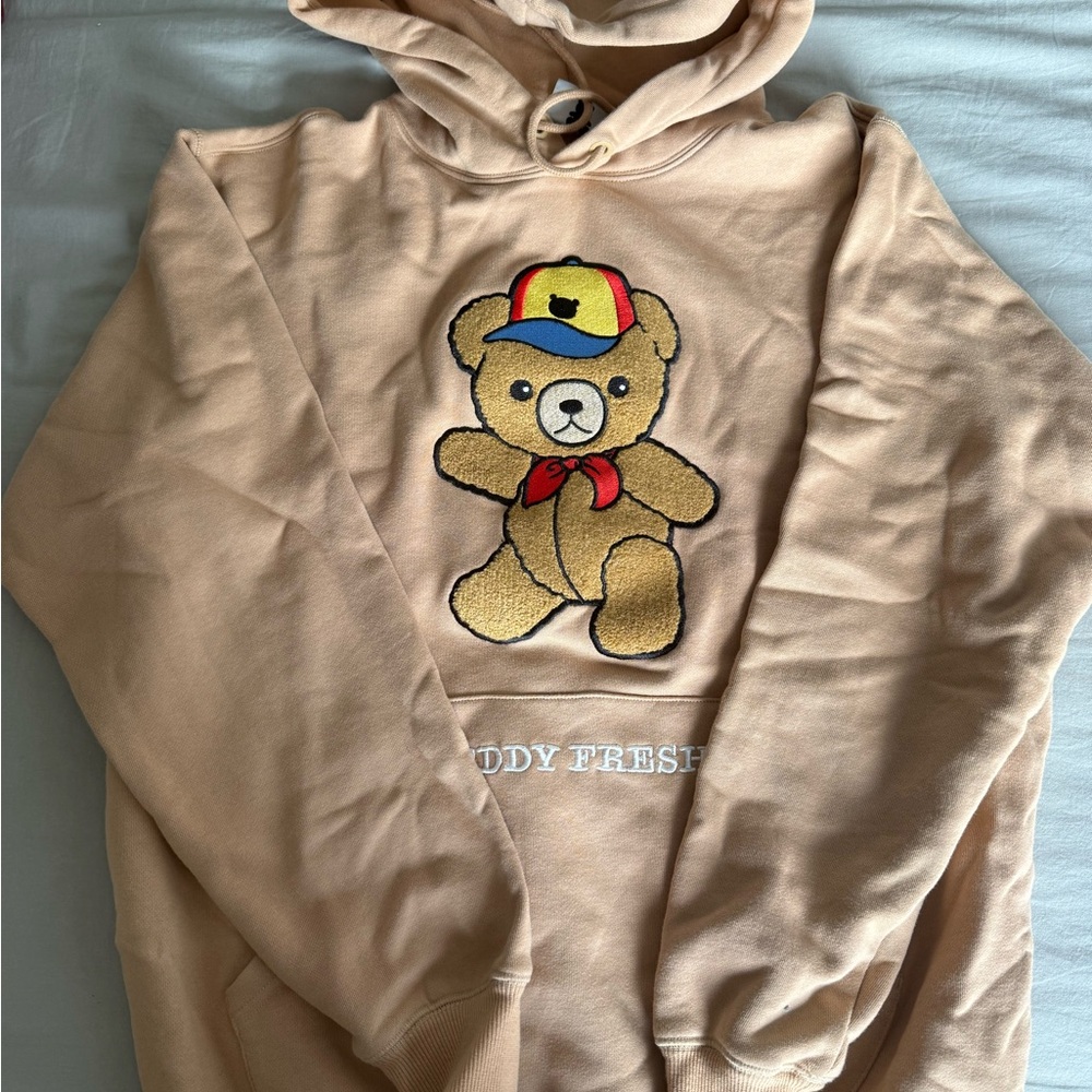 Teddy Fresh Tan Hoodie with Bear Design